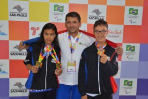 Davi Hermes e Luana nas Paralimpíadas Escolares